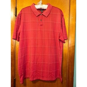 Van Heusen Polo Shirt Mens Extra Large Red White Golf Golfer Rugby Casual Preppy